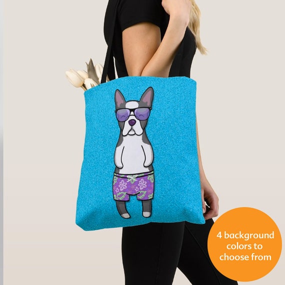 boston terrier tote bag