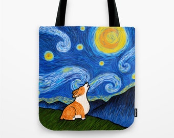 Corgi Tote Bag (Pembroke or Cardigan) - Corgi - Starry Baroo - Pet Lover Gift