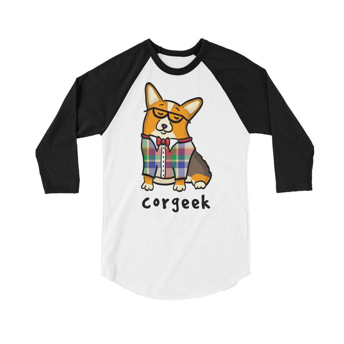 Raglan 3/4 Sleeve Shirt Shirt Red Tri Etsy