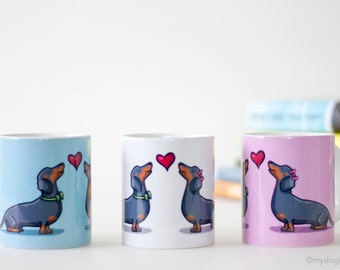Dachshund Mug - Dachshund Coffee Mug - I Heart Dachshunds Mug - Dachshund Gifts- Doxie Mug