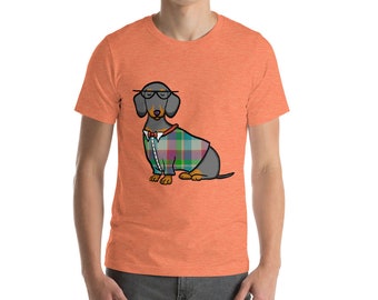 Black and Tan Dachshund Short-Sleeve Unisex T-Shirt