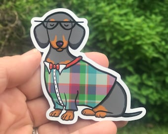 Dachshund Magnet - 3" dachshund magnet - dachshund geek, dachshund lover gift idea - FREE SHIPPING