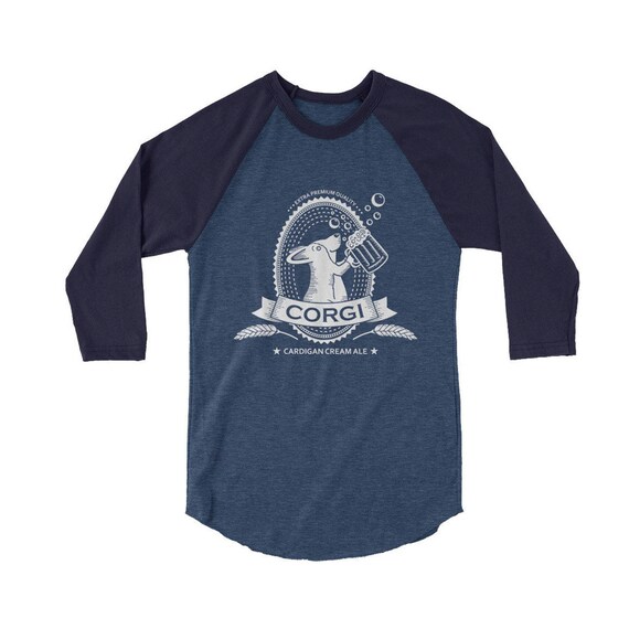 Unisex Cute Corgi Kids 3//4 Sleeve Raglan Baseball T-Shirt Tee