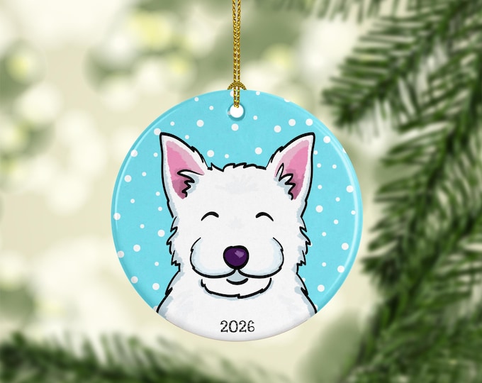 2026 Westie Ornament -  double sided