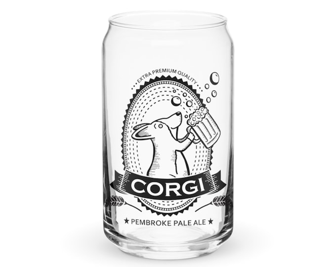 Pembroke Welsh Corgi - Pembroke Welsh Corgi Pint Glass - can shaped glass - Hand Wash Only