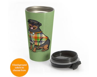 Rottweiler Stainless Steel Travel Mug - Rottweiler gift