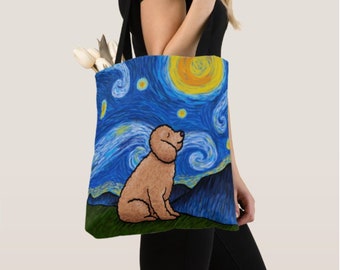 Goldendoodle Tote Bag - Goldendoodles - Starry Night Goldendoodle bag - Pet Lover Gift