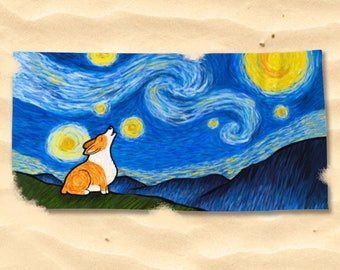 Pembroke or Cardigan Corgi Beach Towel - Starry Baroo 30" x 60" or 36" x72"