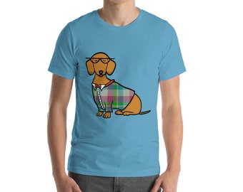 Red Dachshund Short-Sleeve Unisex T-Shirt