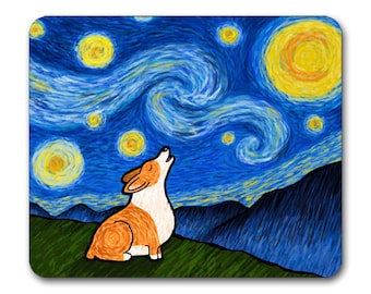 Pembroke or Cardigan Corgi Mouse Pad - Starry Baroo