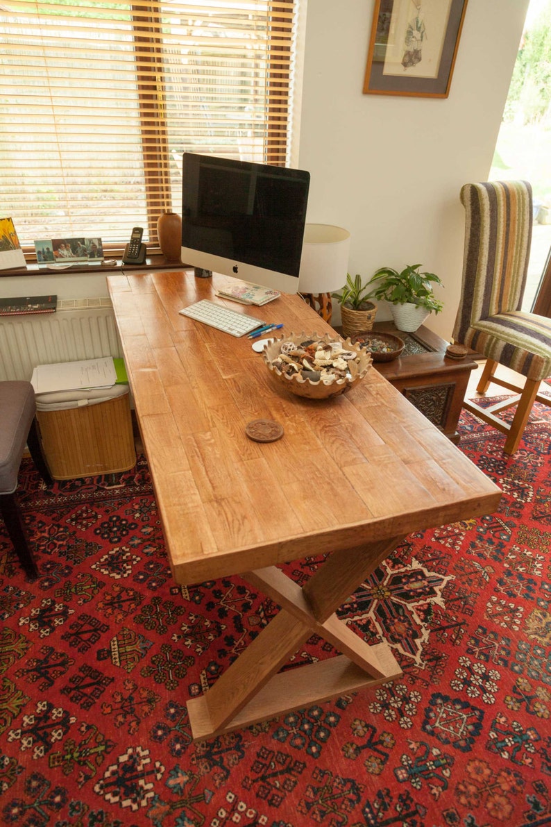 Oak Top Desk From Reclaimed Wood Etsy UK