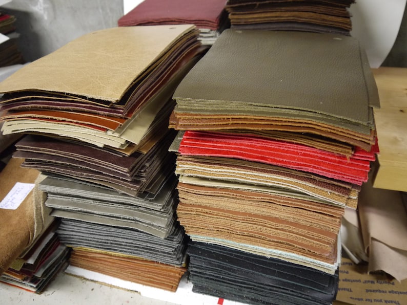 20 Genuine Leather pieces 8x 10 mix colors. imagem 2