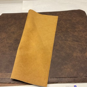 4 Large Leathers panels 18&quot; x 24&quot; Very Soft first Quality Brown. free shipping.