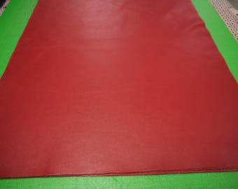4 Large Leather panels Red Top Quality 18" x 24" 2 colors. Free Shipping.