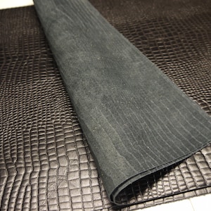 4 Large Crocodile panels  Black Top Quality Large 18&quot; x 24&quot; Free Shipping