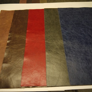 5 Distressed Leather panels 5 colors Top Quality Large 18&quot; x 24&quot;