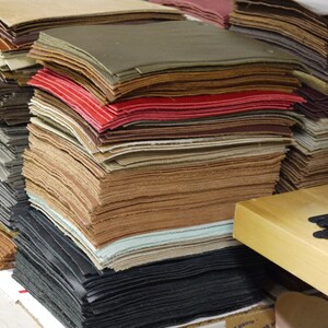 20 Genuine Leather pieces 8x 10 mix colors. image 4