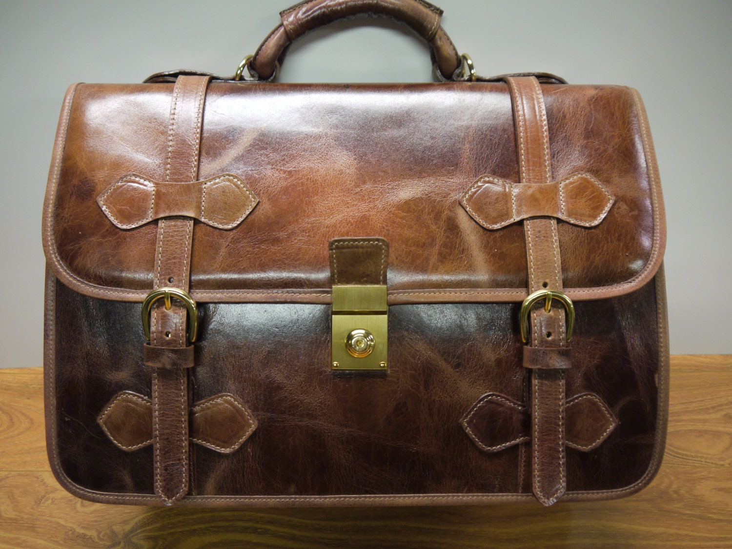 high end leather briefcase