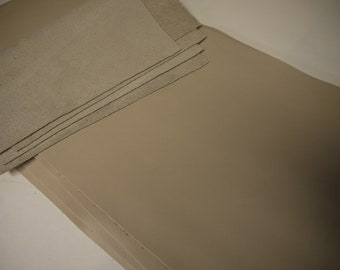 8 Large Leather smooth panels SAND 10.25" x 24" first Quality.