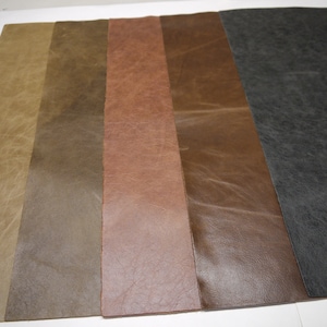 5 Distressed Leather panels 5 colors Top Quality Large 18&quot; x 24&quot;