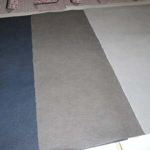 3 Large Pebbly Leather panels 3 colors 18" x 24" first Quality free shipping.