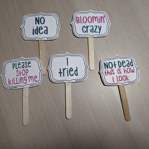 Funny Plant Markers Stakes Set D - Free shipping included in the US