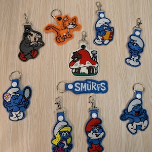 Little Blue Forest People Classic Cartoon Inspired Keychains - Free shipping included in the US
