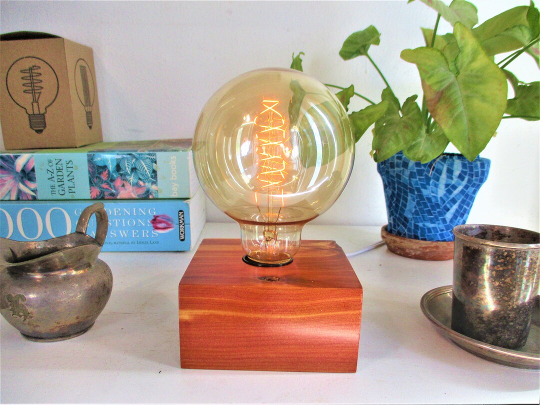 C28 Eastern Red Cedar Table Lamp Featuring an Inline DIMMER Etsy