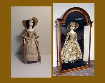 Wooden doll . Queen Anne .Replica. Lady Ann. 12 inch.