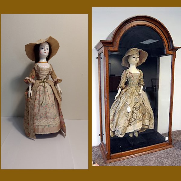 Wooden doll . Queen Anne .Replica. Lady Ann. 12 inch.