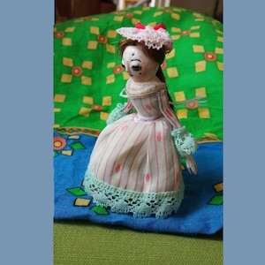 Wooden doll Pandora. Queen Anna. Miniature. Three inches.