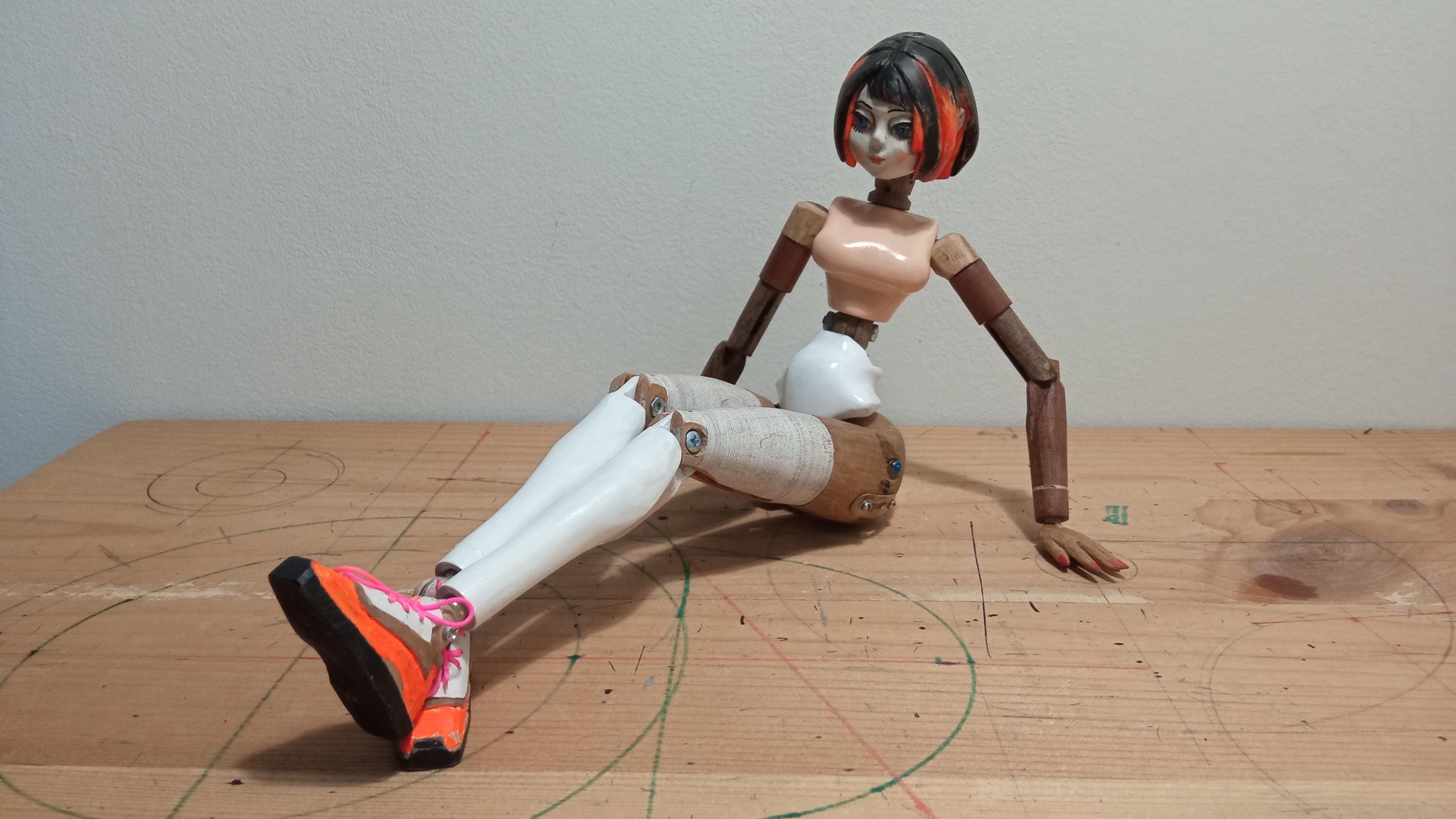 Movable Wooden Figure. in Anime Proportions. Jointed Doll. 074,A - Etsy