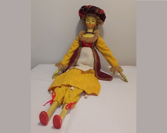 Wooden Pandora doll. Grodnerthal nineteen inches.