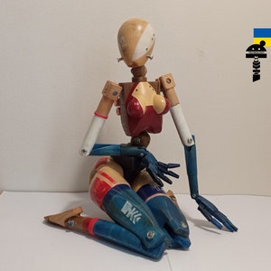 Wooden doll, mannequin - android. Girls 042. The size is 42 centimeters high.