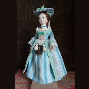 Wooden dolls. Pandora. Queen Hanna. Parisian. Eleven inches.