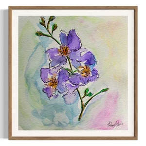 Watercolor Orchids Print