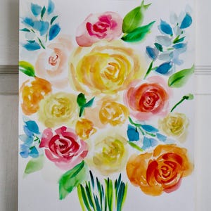 Original Watercolor- Floral Bouquet