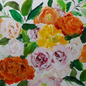 CUSTOM Watercolor Wedding Bouquet Painting, Wedding Keepsake, Bouquet Keepsake, Bridal Flowers