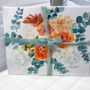 CUSTOM Watercolor Wedding Bouquet Painting, Unique Wedding Keepsake, Anniversary Gift, Wedding Gift, Bridal Flowers