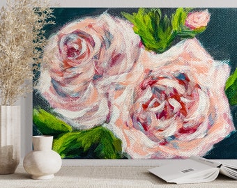 Piccolo dipinto acrilico originale - Rose