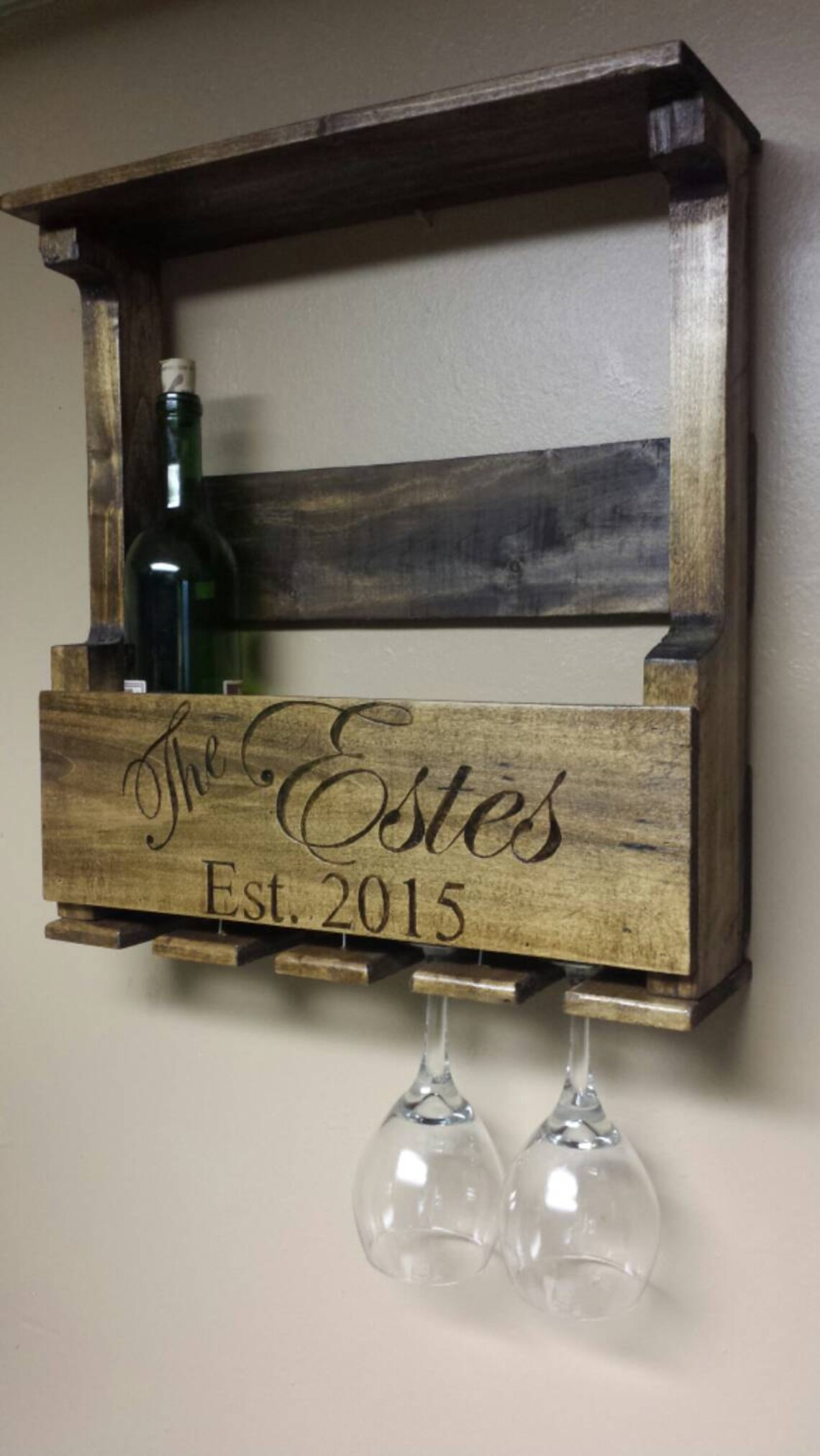 Personalized Wine Rack Wedding Gift Customized Wine Rack Etsy