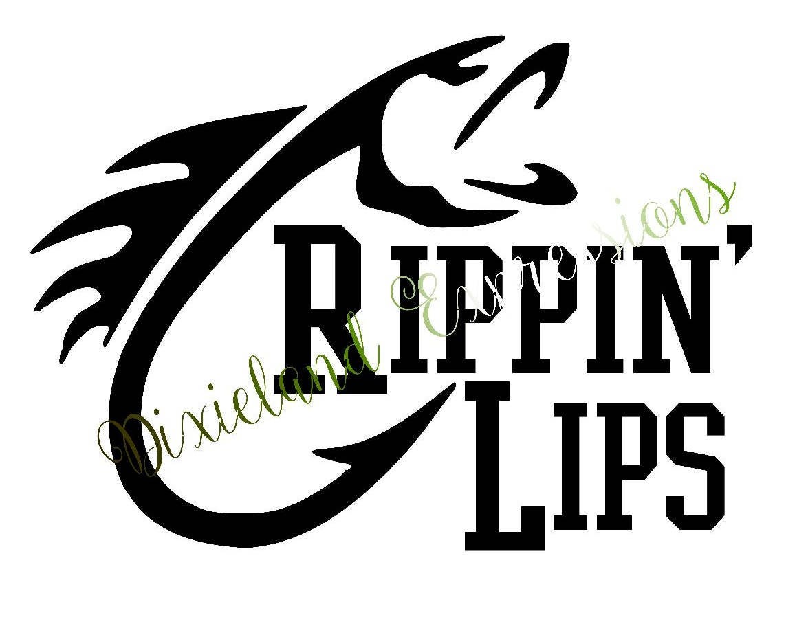 Download Rippin lips fish hook decal-Rippin lips fish hook sticker-Fishing decals-Fishing stickers--Yeti ...
