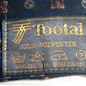 Tootal 1960's Blue Patterned Cravat image 2