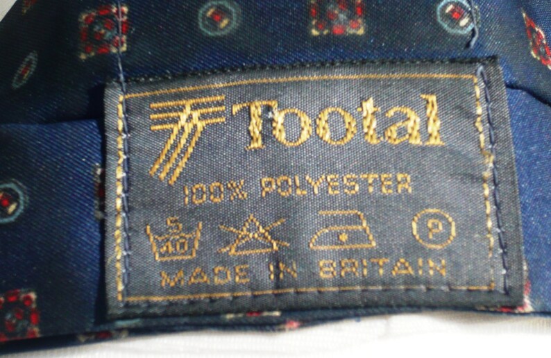 Tootal 1960's Blue Patterned Cravat image 2