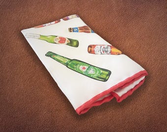 Silk Beer Lovers Pocket Square | Handmade Luxury Gift for Men