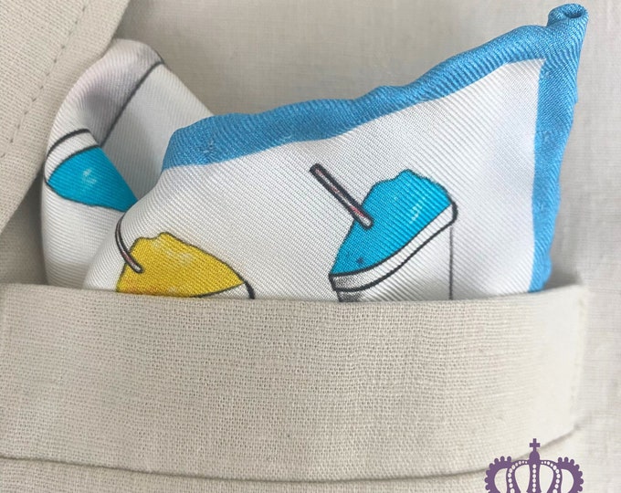 Silk Snowball Pocket Square | Handmade Luxury Gift