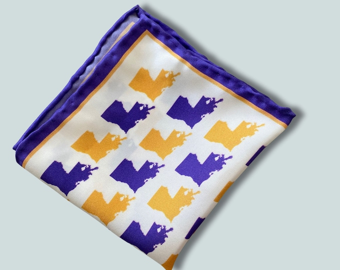 Louisiana Silk Pocket Square Handkerchief | Handmade Luxury Gift