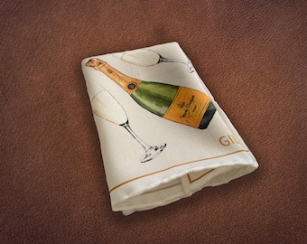 Silk Champagne Pocket Square | Silk Handkerchief | Handmade Luxury Gift for Men