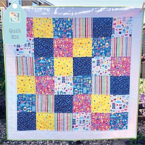 Quick & Easy / Beginner&#39;s Quilt Kit in Pool Party