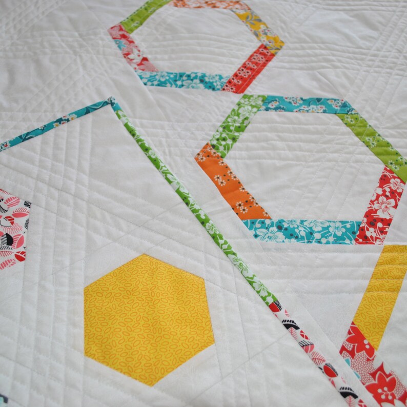 Floating Lilies Quilt Pattern PDF for Instant Download Level: Advanced image 5